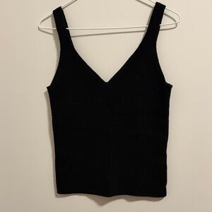 Old Navy Black V-Neck Knit Tank